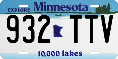 MN license plate 932TTV