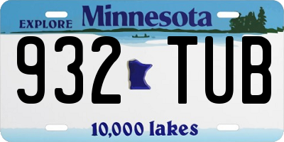 MN license plate 932TUB