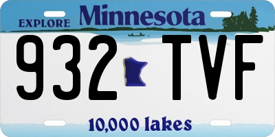 MN license plate 932TVF