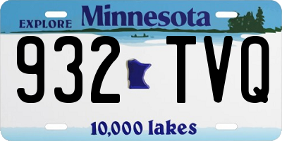 MN license plate 932TVQ