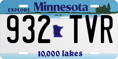 MN license plate 932TVR