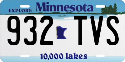 MN license plate 932TVS