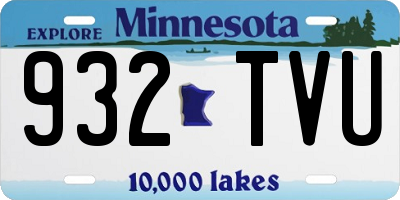 MN license plate 932TVU