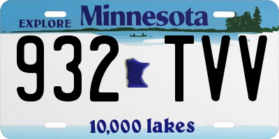 MN license plate 932TVV