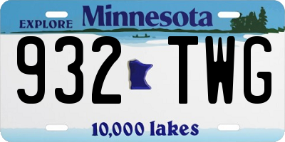 MN license plate 932TWG