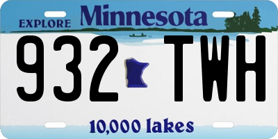 MN license plate 932TWH