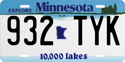 MN license plate 932TYK