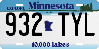 MN license plate 932TYL