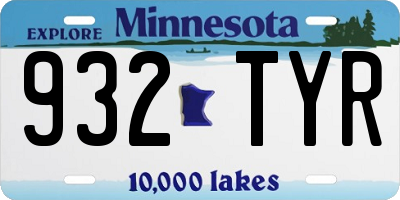 MN license plate 932TYR