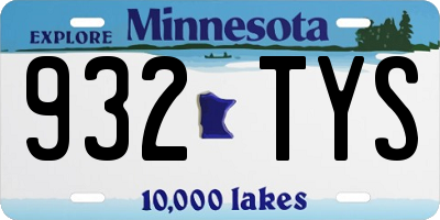 MN license plate 932TYS