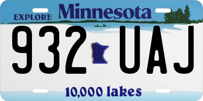 MN license plate 932UAJ