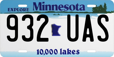 MN license plate 932UAS