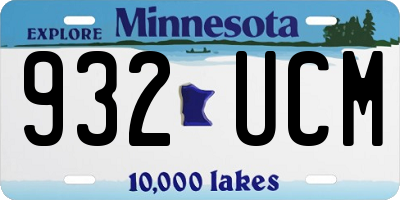 MN license plate 932UCM