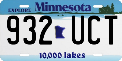 MN license plate 932UCT