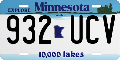 MN license plate 932UCV