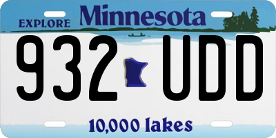 MN license plate 932UDD