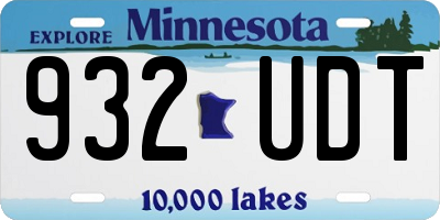 MN license plate 932UDT