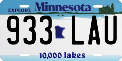 MN license plate 933LAU