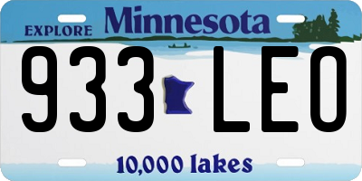 MN license plate 933LEO