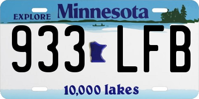 MN license plate 933LFB