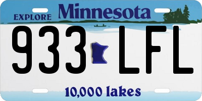 MN license plate 933LFL