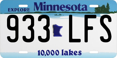 MN license plate 933LFS