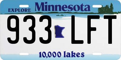 MN license plate 933LFT