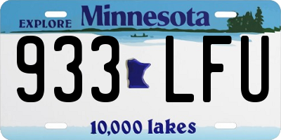 MN license plate 933LFU