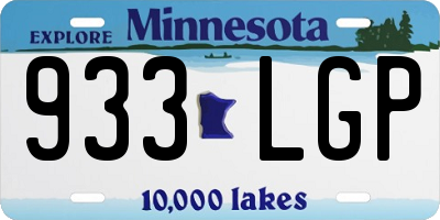 MN license plate 933LGP