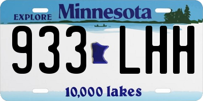 MN license plate 933LHH