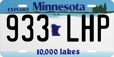 MN license plate 933LHP