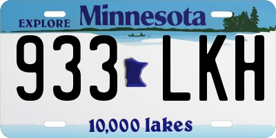 MN license plate 933LKH