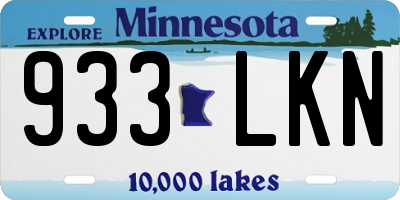 MN license plate 933LKN