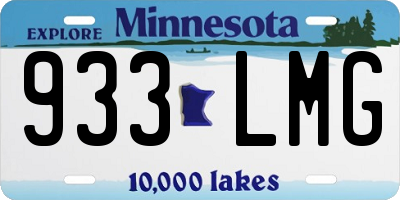 MN license plate 933LMG