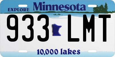 MN license plate 933LMT