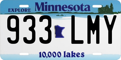 MN license plate 933LMY