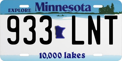 MN license plate 933LNT