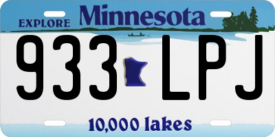 MN license plate 933LPJ