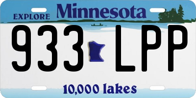 MN license plate 933LPP