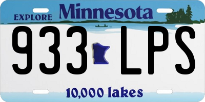 MN license plate 933LPS
