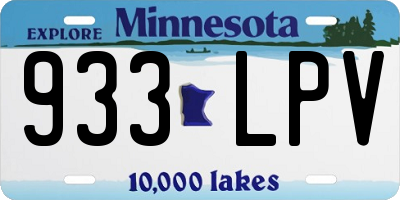 MN license plate 933LPV