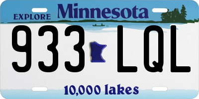 MN license plate 933LQL