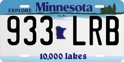 MN license plate 933LRB