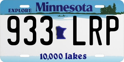 MN license plate 933LRP