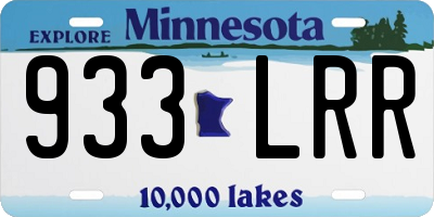 MN license plate 933LRR