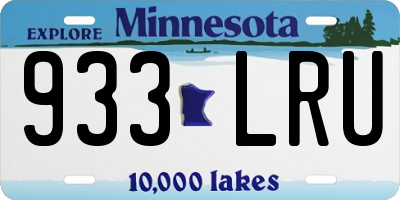 MN license plate 933LRU
