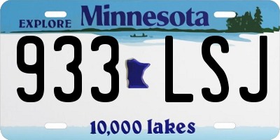 MN license plate 933LSJ