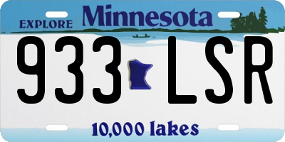 MN license plate 933LSR