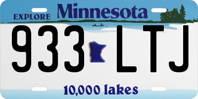 MN license plate 933LTJ