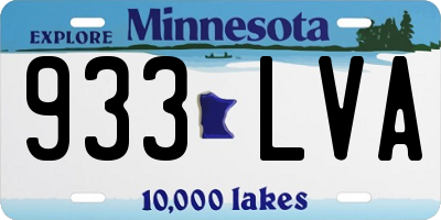 MN license plate 933LVA